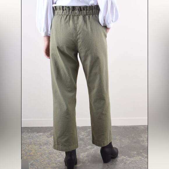 The Great. Sz  1 - S Eyelet Gunny Sack Trouser Pants Army Green - Picture 3 of 7